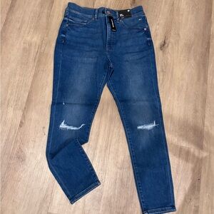 Women’s Distressed Slim Fit Jeans - Blue